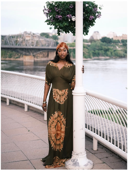 Linguere Dress Dark Green