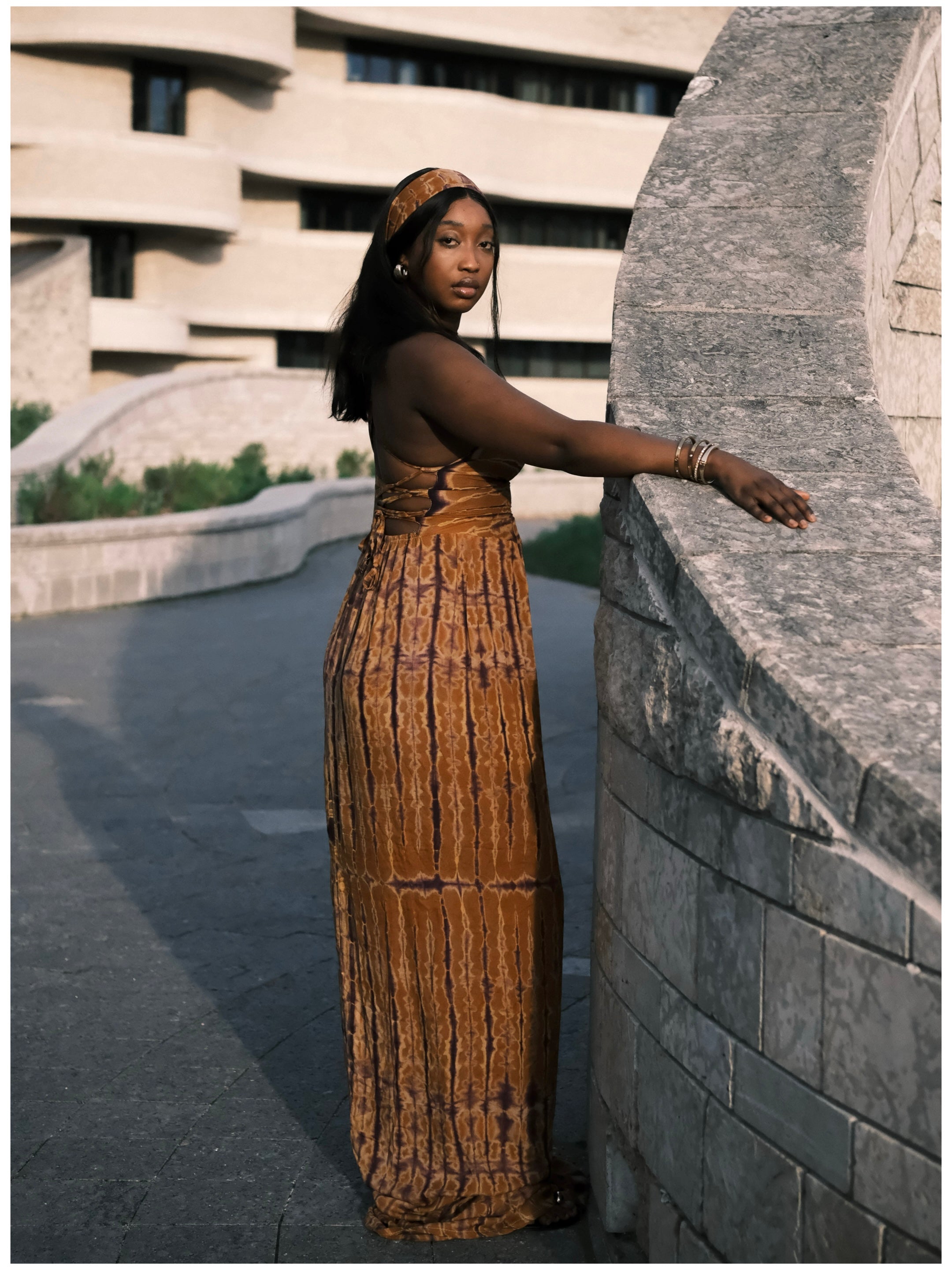 Kalsoum Dress Brown